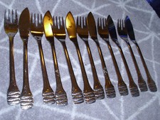 BSF FISCH-Besteck mit Hering-RELIEF für 6 Personen, Edelstahl (12 Teile)