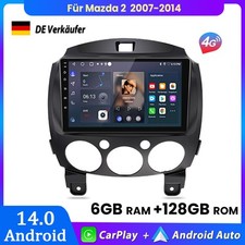 Für Mazda 2 2007-2014 Carplay Autoradio Android 14 GPS NAVI BT WIFI DAB+ 6+128GB