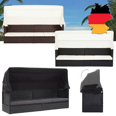 Gartenliege polyrattan bett - gartenliege,
