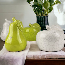 4er Set Deko Birne Apfel