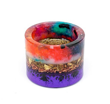 Orgonit Teelichthalter bunt