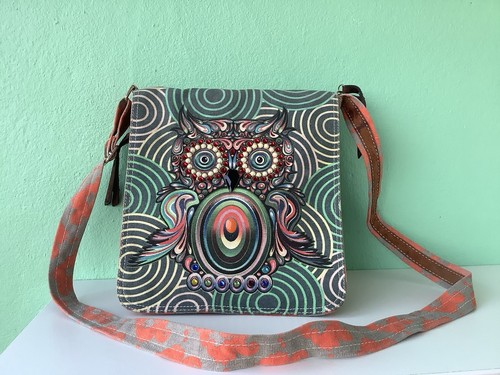 Tasche canvas stoff eule - stoff,,