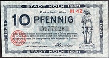 10 Pfennig Stadt Köln 1921
