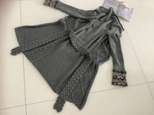 NAPAPIJRI Strickjacke ITALY Long-Jacke ALPAKA-WOLLE warm grau XS-S 36 