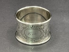 Antiker Serviettenring 800er Silber - um 1900 - Initialen "C.F“