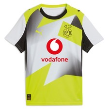 Puma BVB Auswärtstrikot Kinder + Flock Spielername Borussia Dortmund 2025/26 wei