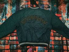 CHEVIGNON THOMPSON RD BOMBER VINTAGE JACKE GRÖSSE L BLAU RUNDBOGEN