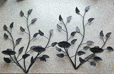 2  Wandkerzenhalter schwarz