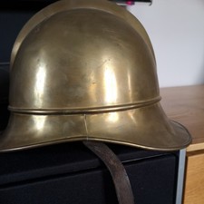Messing Feuerwehrhelm  um 1910  Original