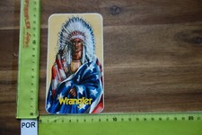 Alter Aufkleber Mode Kleidung Jeans Jackets WRANGLER (PORA) Indianer