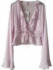 Rosa Schnürbluse New Yorker