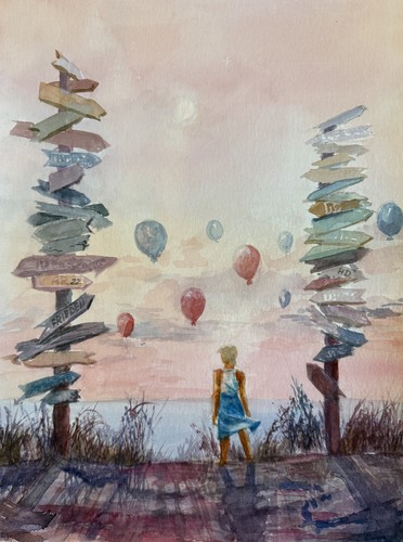 Aquarellbild original 32x24 - aquarellbild,