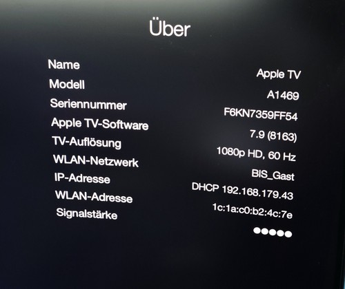 Apple generation a1469 - tv,