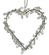 Drahtherz / Perlenherz, white