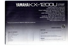 Bedienungsanleitung-Operating Instructions für Yamaha KX-1200 
