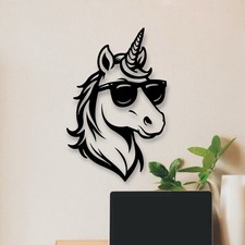 Einhorn-Wanddeko aus Holz