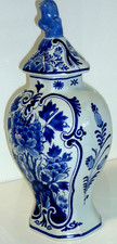 Königliches Porzellan 32 /14 cm fles Royal Delft Vase 3017 art deco vintage TOP!