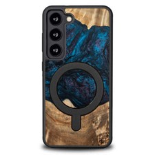 Handyhülle für Galaxy S23 Bewood Unique Planets Neptun Holzhülle Case Cover Etui