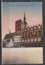Bus 574) AK Stralsund mit dem Rathaus und der Nicolai Kirche ! 2 Scans !