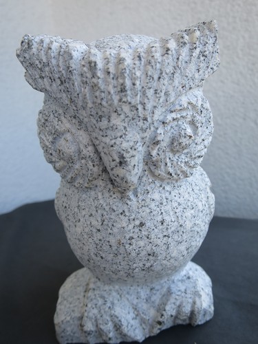 Steinfigur eule granit - granit, h=16