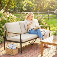 Outsunny Gartensofa 3-Sitzer