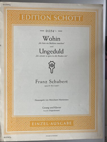 Musiknoten franz schubert - -,