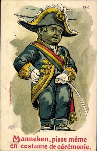 Litho manneken pisse - manneken,,