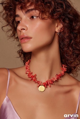 Koralle apricot 14k vergoldete - apricot,