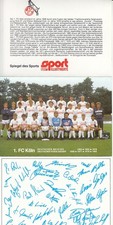 1. FC Köln Mannschaftsbild Mannschaftskarte Mannschaftsfoto 85/86 DFB