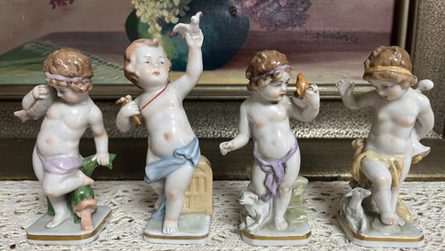 Antike porzellanfigurengruppe - antike,