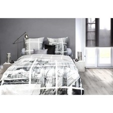 HnL Satin Bettwäsche Set Grau