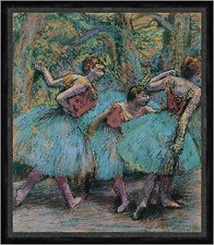 Three Dancers, Blue Tutus, Red Bodices Edgar Degas Ballett Tänzerin Faks_B 01462