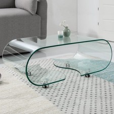 cagü: Design Glas-Couchtisch