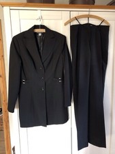 Elements Damen Anzug Long Blazer/ Gehrock und Hose Gr. 38 Schwarz