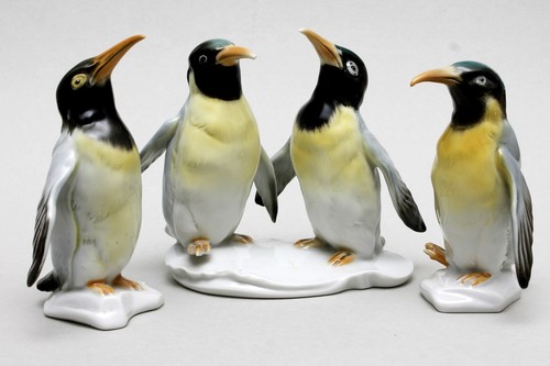 Pinguine porzellan gruppe - gruppe, fa