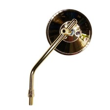 Motorradspiegel gold rund im