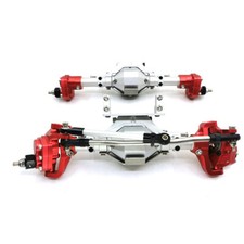 Für Axial SCX10 II 90046 90047 Auto 1:10 CNC Metall Vorder & Hinter Portal Axle