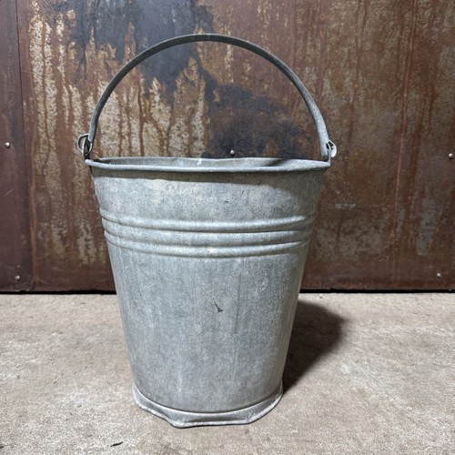 Alter verzinkter zinkeimer - verzinkter,