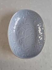 Seifenschale hellblau Blumen