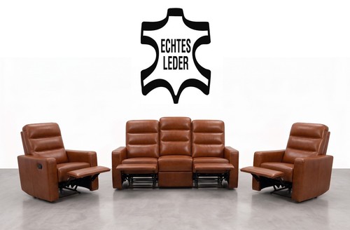 Echtleder kinosofa set 1 - set, 3+1+1