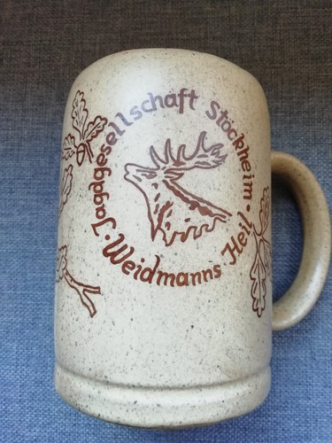 Alter bierkrug jagdmotiv - ,