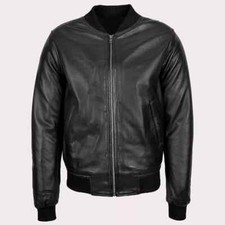 Herren Echte Leder Bomber