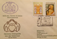 Osterinsel - Chile  - Sonderbrief zur Nordposta in Hamburg - Ostergruß von der O