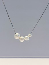 925 Silber Halskette mit 4