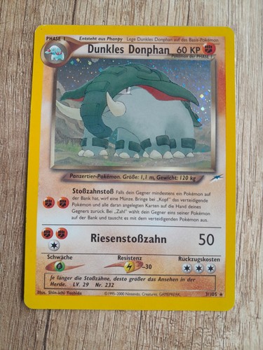 Pokemon karte dunkles donphan - dunkles,