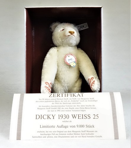 Steiff 407550 dicky 1930 weiss - 407550,