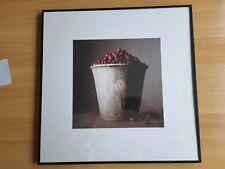 Kunstdruck im Metall Rahmen, Kirsche im Eimer, Ikea, 50x50cm, guter Zustand