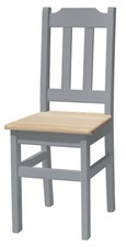 Grau Holzstuhl MASSIV KIEFER