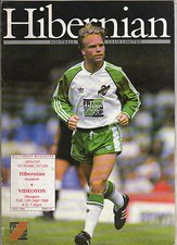 Orig.PRG UEFA Cup 89/90 HIBERNIAN EDINBURGH - VIDEOTON SZEKESFEHERVAR!!
