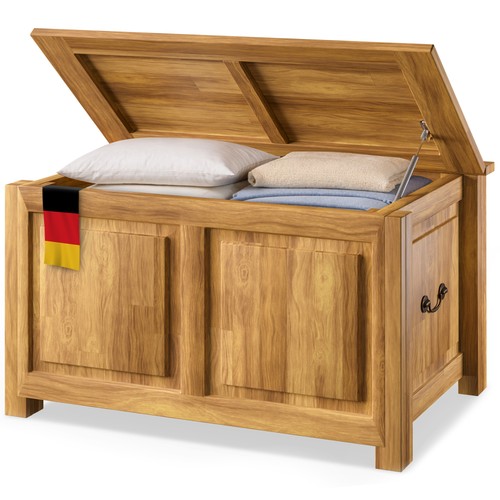 Casaria holztruhe mit deckel - holztruhe,